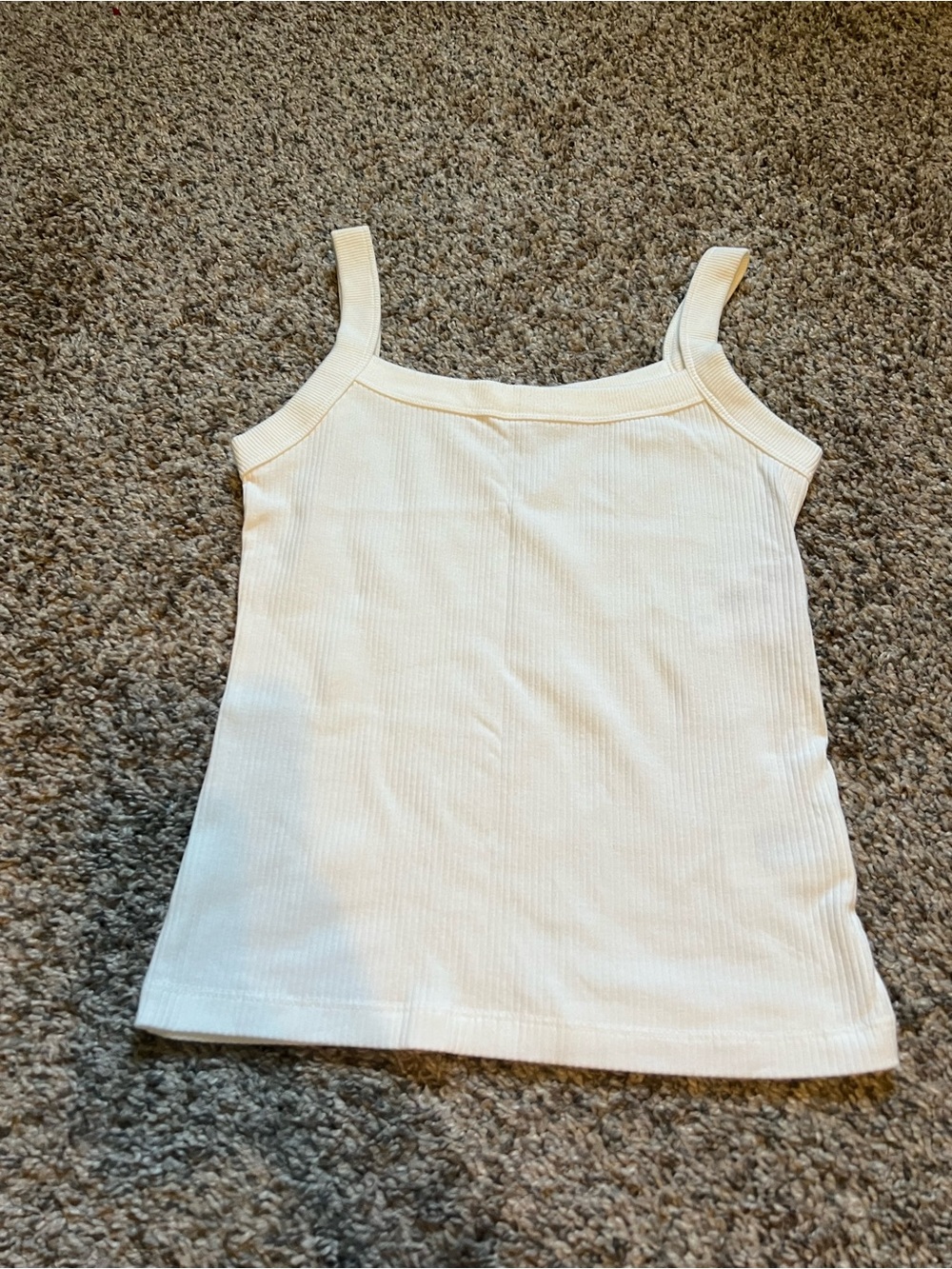 NWT American Eagle Ribbed Cream Tank Top with Narrow Straps